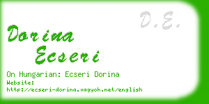 dorina ecseri business card